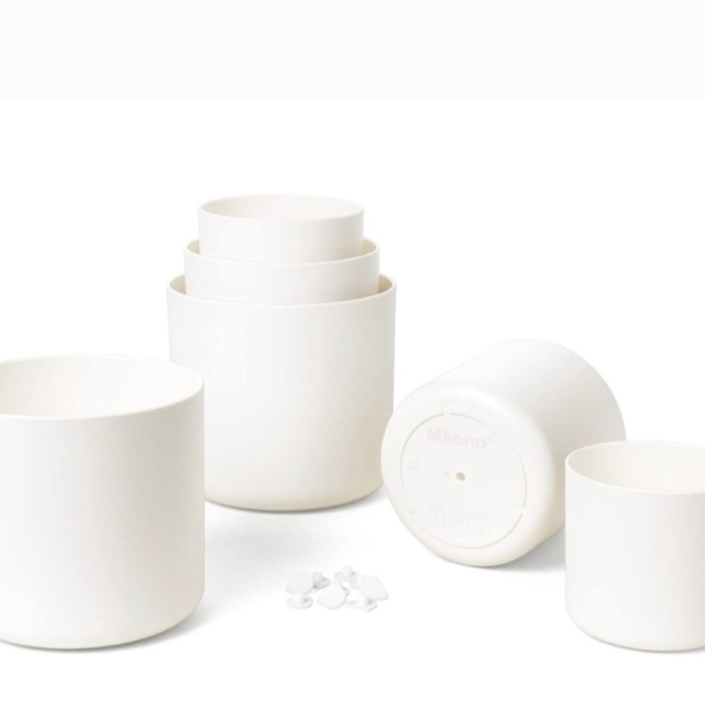 New Mkono White Nesting Five Storage Containers Planters